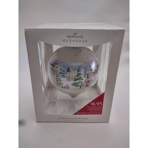 Hallmark Keepsake CHRISTMAS ON MAIN STREET 6" Ceramic Christmas Ornament 2008